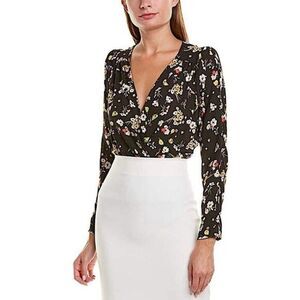 ASTR BLACK FLORAL BODYSUIT